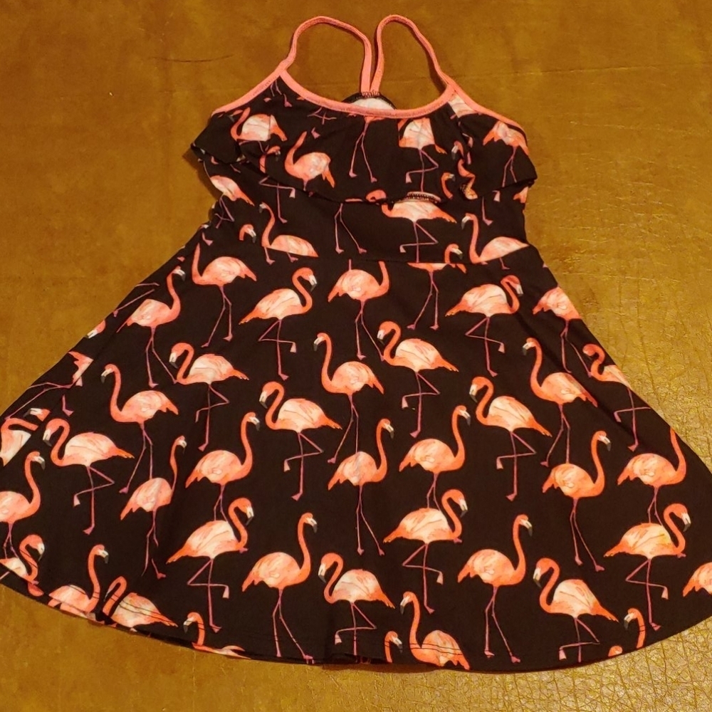 Children's Place Flamingo Dress Size XS - Picture 1 of 3